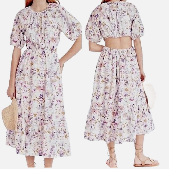 J. Crew Dresses & Skirts - New NWT Flora Obscura x J.Crew side-cutout dress in Kaleidoscope Floral